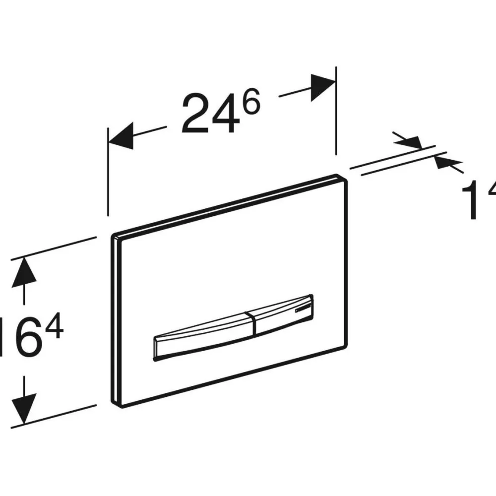 Huuhtelupainike Sigma50, 2-H, punakulta, eri värejä*Geberit Outlet
