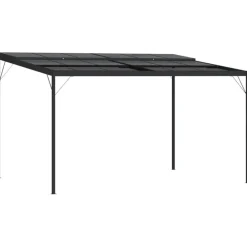 Huvimaja katolla 4x3x2,5 m alumiini ja teräs antrasiitti Paviljongit|Paviljongit