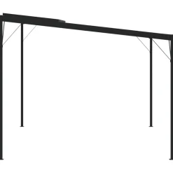 Huvimaja katolla 4x3x2,5 m alumiini ja teräs antrasiitti Paviljongit|Paviljongit