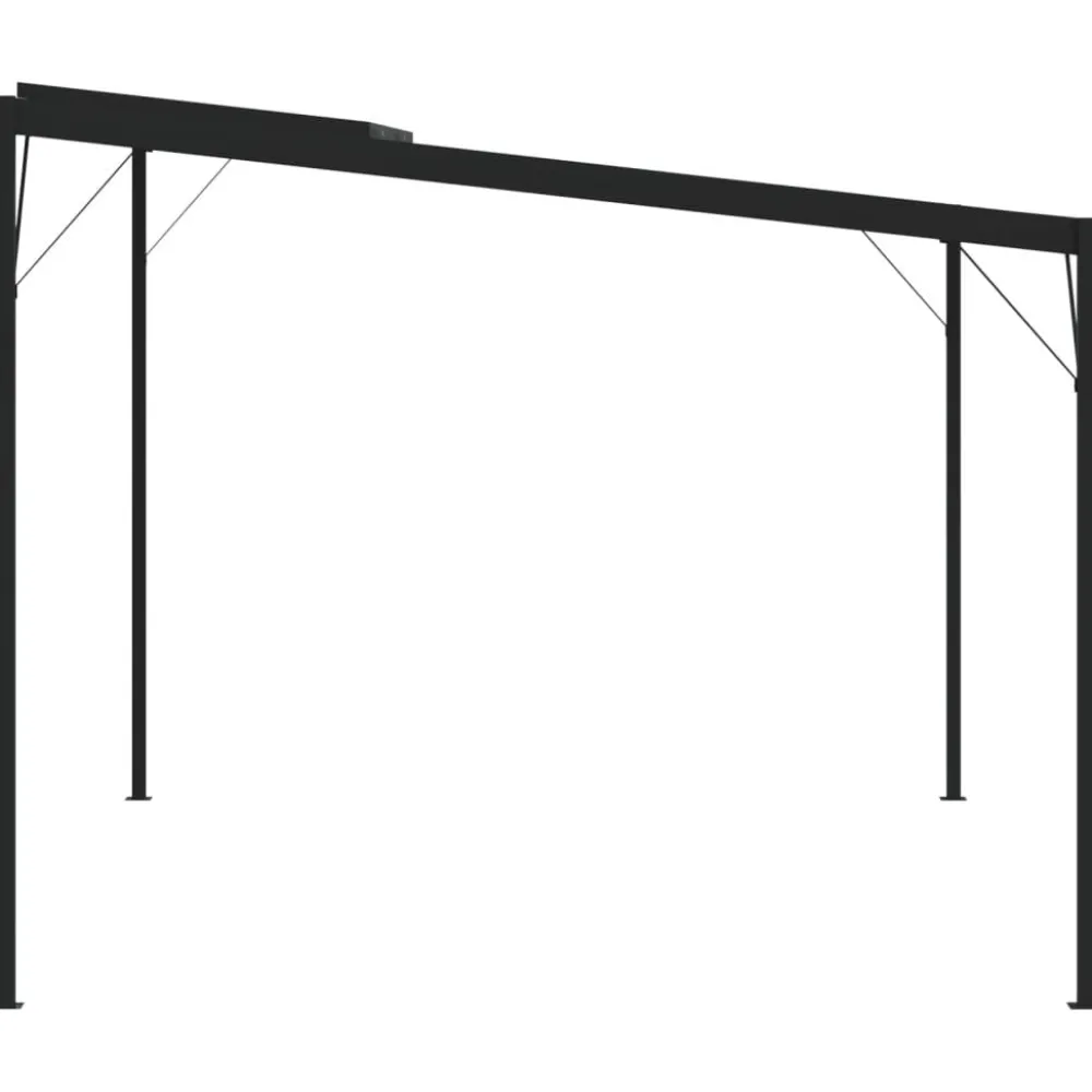 Huvimaja katolla 4x3x2,5 m alumiini ja teräs antrasiitti Paviljongit|Paviljongit