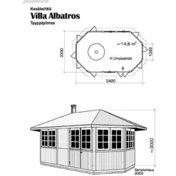 Best Huvimaja/kesäkeittiö Villa Albatros Iso (14,8m²) Kesäkeittiöt|Huvimajat