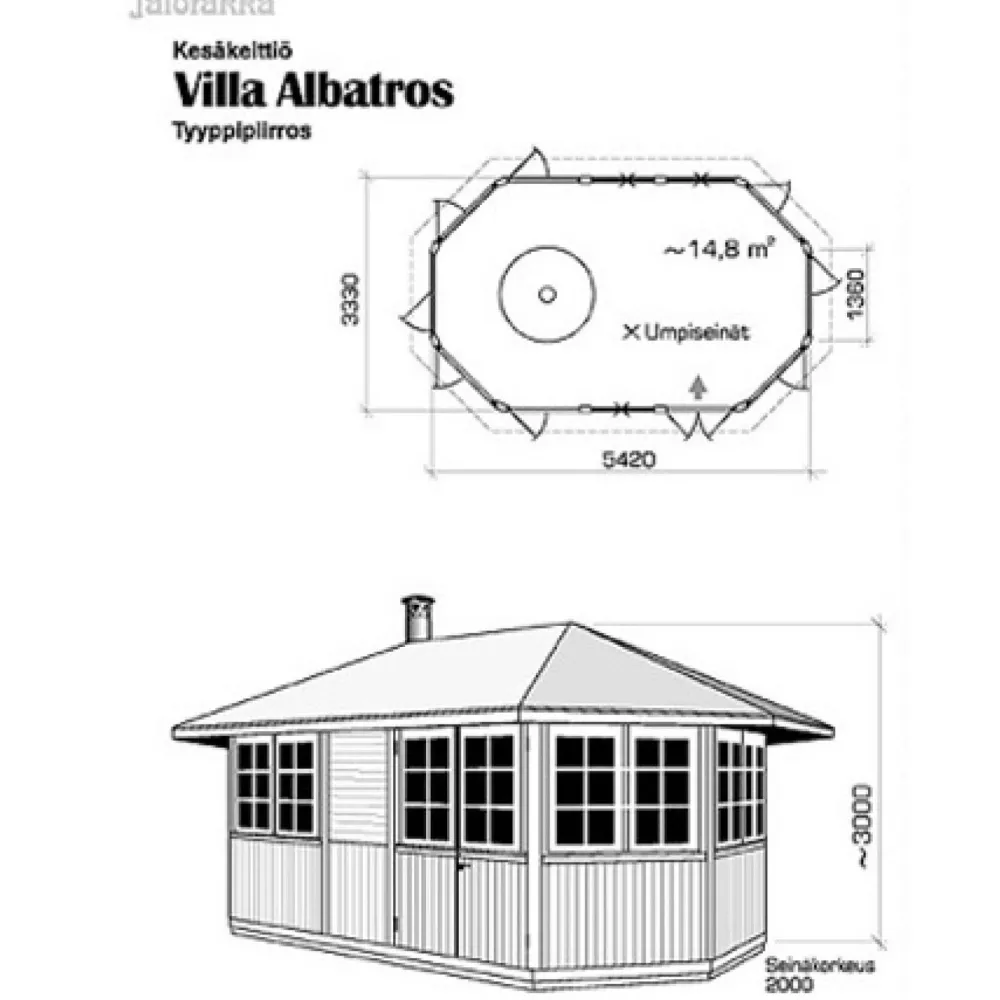 Best Huvimaja/kesäkeittiö Villa Albatros Iso (14,8m²) Kesäkeittiöt|Huvimajat