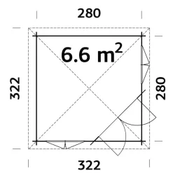 Online Huvimaja Melanie 6,6 m² Huvimajat