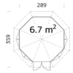 Huvimaja Veronica 4 6.7 m²*Palmako Best