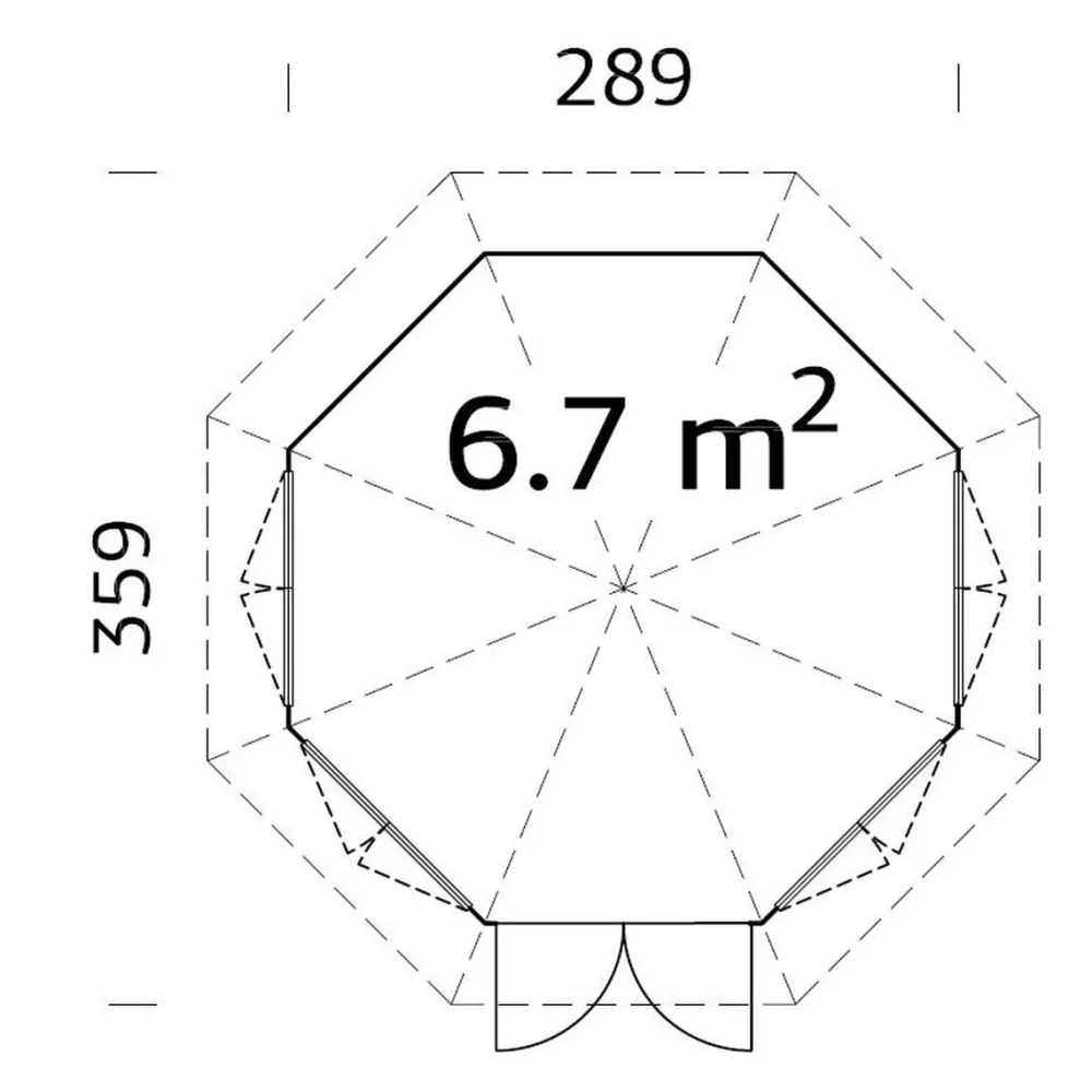 Huvimaja Veronica 4 6.7 m²*Palmako Best