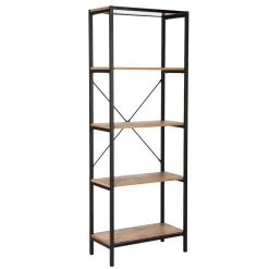 Online Hylly Lavina 60x30x165cm, saarni/musta Hyllyt
