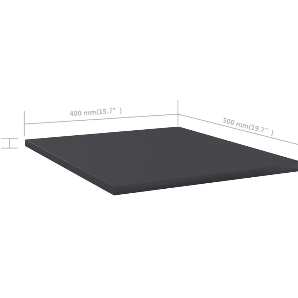 Hyllylevyt 8 kpl harmaa 40x50x1,5 cm lastulevy*FinePRICE Outlet