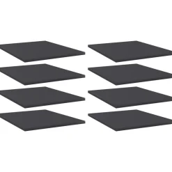 Hyllylevyt 8 kpl harmaa 40x50x1,5 cm lastulevy*FinePRICE Outlet