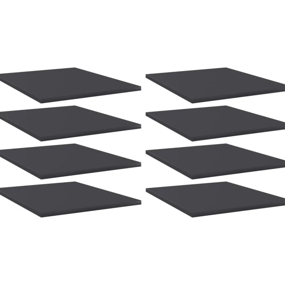 Hyllylevyt 8 kpl harmaa 40x50x1,5 cm lastulevy*FinePRICE Outlet