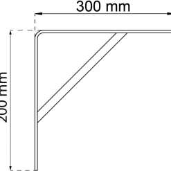 Hyllynkannatin 9 200x300mm sinkitty*Habo Hot