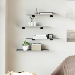 Hyllytasot 4 kpl, lastulevy, eri värejä ja kokoja (16495)*FinePRICE Outlet