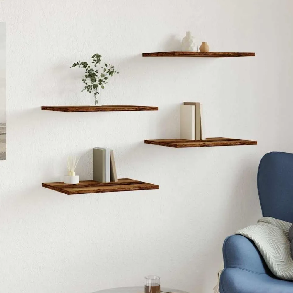 Hyllytasot 4 kpl, lastulevy, eri värejä ja kokoja (16495)*FinePRICE Outlet
