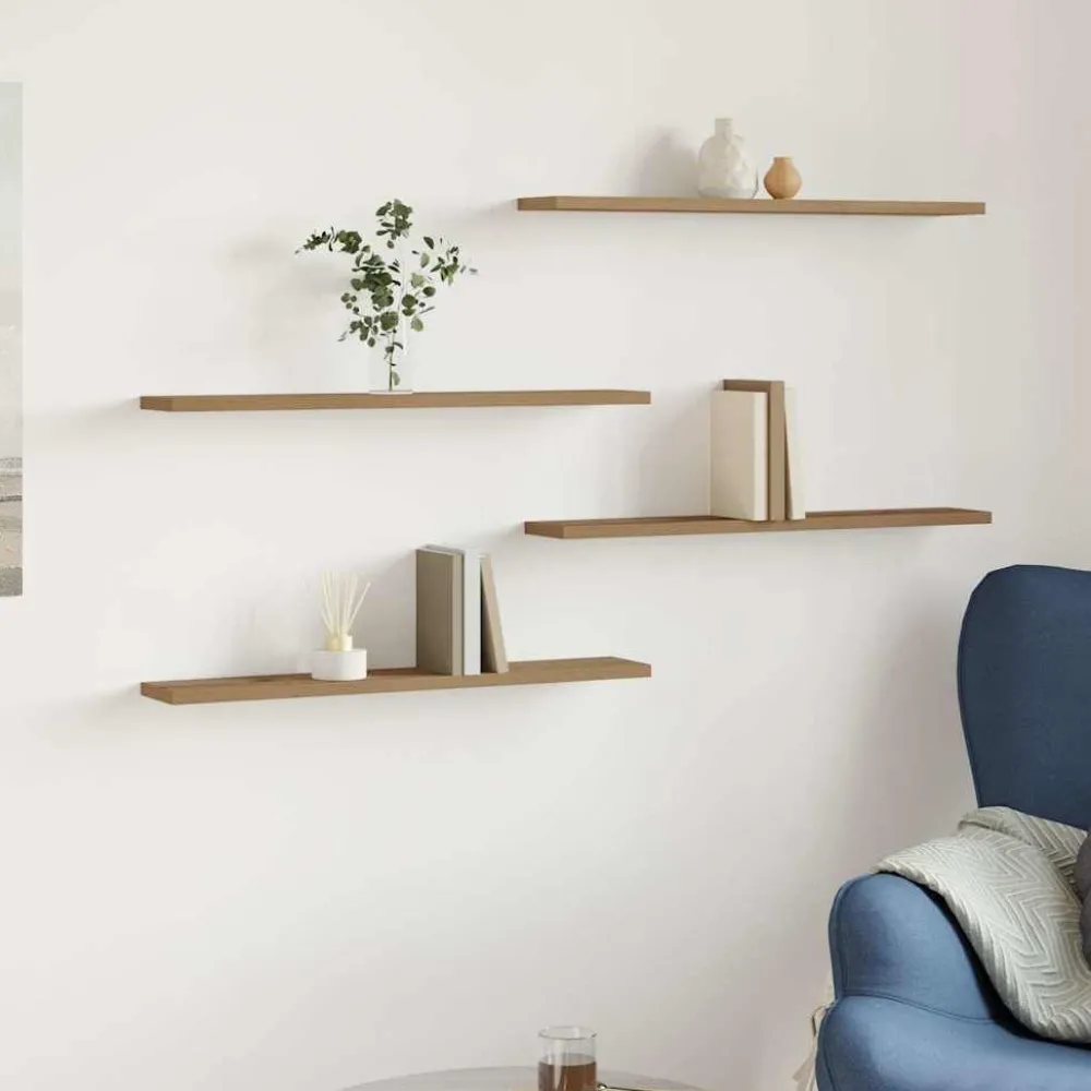 Hyllytasot 4 kpl, lastulevy, eri värejä ja kokoja (16495)*FinePRICE Outlet