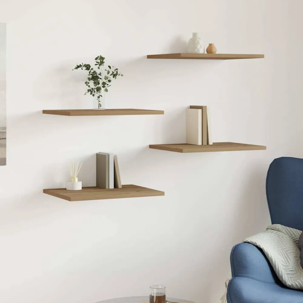 Hyllytasot 4 kpl, lastulevy, eri värejä ja kokoja (16495)*FinePRICE Outlet