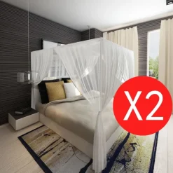 Hyönteisverkko sänkyyn, kolmella aukolla, 2kpl*FinePRICE