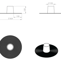 Höyrysulun tiiviste HT-110, 130mm korkea*Vilpe New
