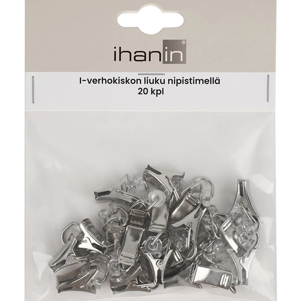 I-kiskon liuku nipistimellä , 20kpl*Ihanin Clearance