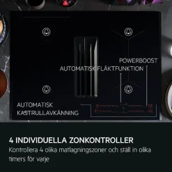 Outlet Induktioliesitaso liesituulettimella GCH74B01CB, 70cm, musta Keittotasot Liesituulettimella