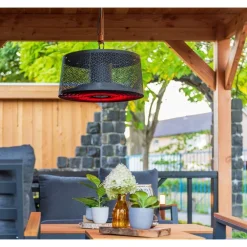 Infralämmitin Sunred Dark Smart Moderna Artix Hanging, IP44, 2000W, musta*Pistesarjat Outlet