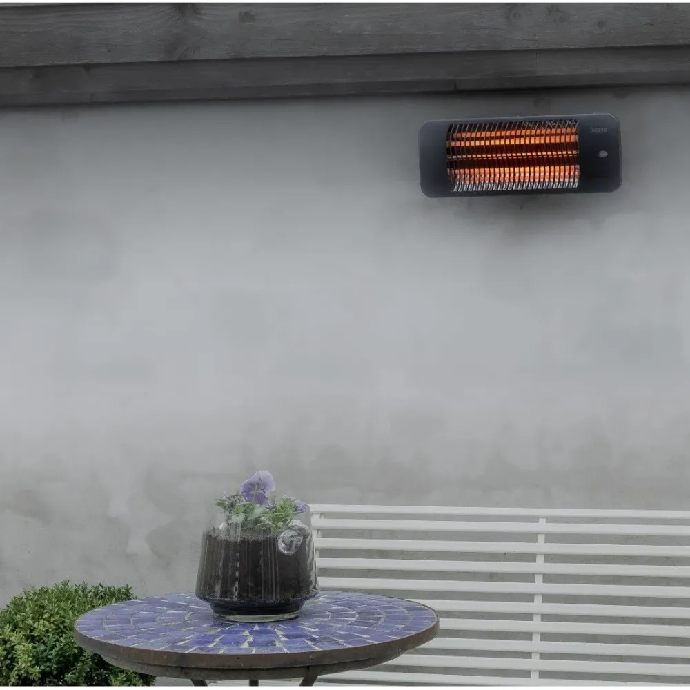 Infralämmitin Sunred Lugo Quartz Wall, IP24, 2000W, harmaa Terassilämmittimet