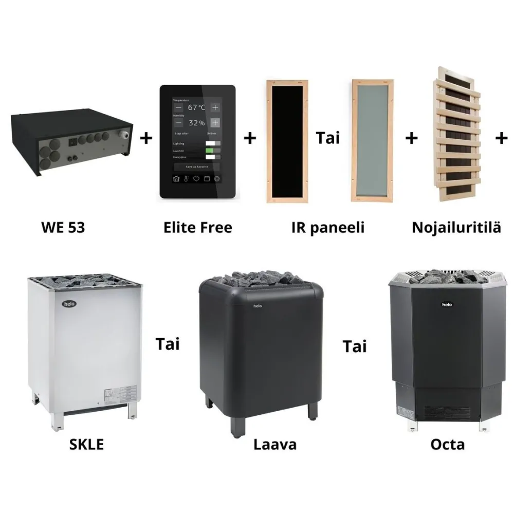 Infrapunasetti IR-Kit kontaktorikotelo WE 53 (SKLE, Laava, Octa)*Helo Outlet