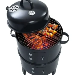 3-in-1 hiilisavustin bbq-grilli 40x80 cm Savustimet|Hiiligrillit