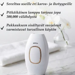 IPL valoepilaattori Pro, sis. valoimpulssilaite, käyttöohje, suojalasit ja virtapistoke*Lykke Hot