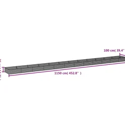 Outlet Istutuslaatikko 1150x100x36 cm corten-teräs Istutuslaatikot|Puutarhatarvikkeet