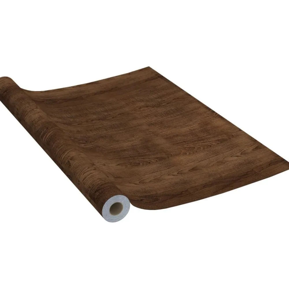 Itseliimautuva huonekalukalvo tumma tammi 500x90 cm pvc*FinePRICE Sale