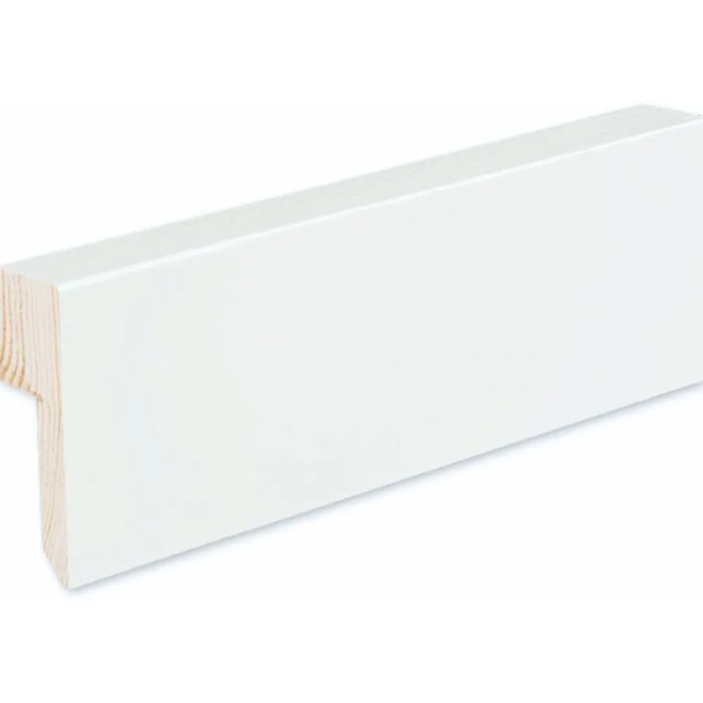 Online Jalkalista Kiille 20x70x3600 mm johtouralla puhtaanvalkoinen 4 kpl/pak Jalkalistat