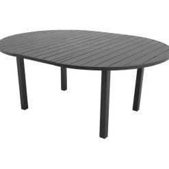 Discount Jatkettava ruokapöytä Marbella, ø140cm, musta Puutarhapöydät