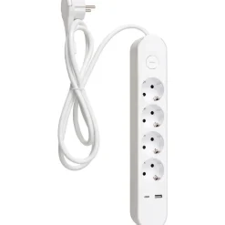 Online Jatkojohto Trend, 4-osainen + USB-A + USB-C, 1.4m Jatkojohdot