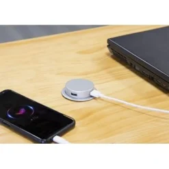 Clearance Jatkojohto 3+2 Pop up 1,5m 3-osainen + 2xUSB-A harmaa/musta Jatkojohdot
