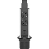 Best Jatkojohto Pop up 2+2 2m 2-osainen + 1xUSB-A + 1xUSB-C musta/harmaa Jatkojohdot