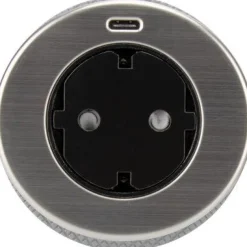 Jatkojohto Pöytäyksikkö 1+1 1,5m 1-osainen + 1xUSB-C + USB-A adapteri musta*Gelia Best