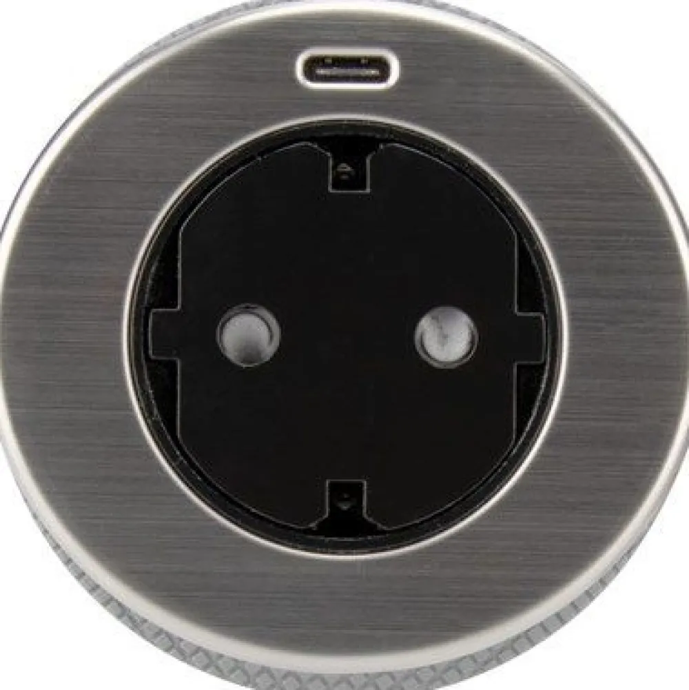 Jatkojohto Pöytäyksikkö 1+1 1,5m 1-osainen + 1xUSB-C + USB-A adapteri musta*Gelia Best