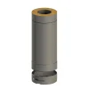 Clearance 500 mm hormin jatko-osa Ø130 mm piippuun, rst Teräspiiput
