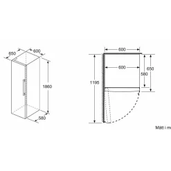 Jääkaappi ja pakastin KS36VVXDP GS36NVXEV iQ300, 120cm, 346/242 l, musta teräs*Siemens