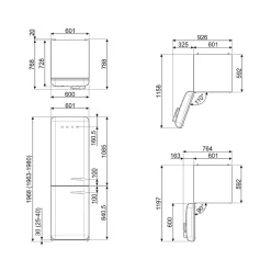 Outlet Jääkaappipakastin FAB32LCR6, 60,1cm, 234/97 l Kylmälaitteet