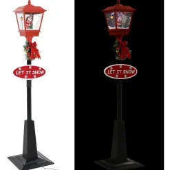 Clearance Jouluinen katuvalaisin joulupukilla, 180cm, LED Jouluvalot Ja Koristevalot