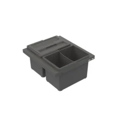 Jätelajittelujärjestelmä Cube Basic Low M40 2x8L tummanharmaa*IMA Sale