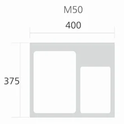 Best Jätelajittelujärjestelmä Cube Compact M50 1x10L + 1x19L tummanharmaa Jätejärjestelmät