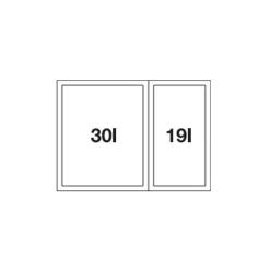 Jätevaunu Select II 60/2*Blanco New