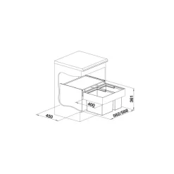 Jätevaunu Select II 60/2*Blanco New