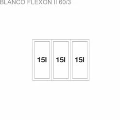 Jäteyksikkö Flexon II 60/3*Blanco Outlet