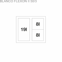Outlet Jäteyksikkö Flexon II 50/3 Jätejärjestelmät