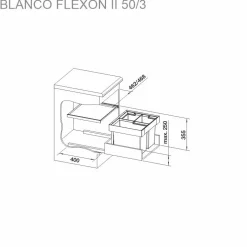 Outlet Jäteyksikkö Flexon II 50/3 Jätejärjestelmät