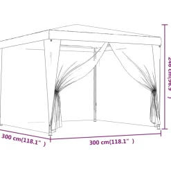 New Juhlateltta verkkosivuseinillä, HDPE, eri kokoja ja värejä (02196) Paviljongit|Paviljongit