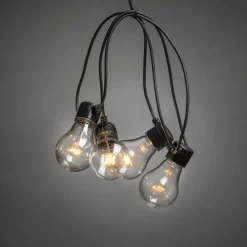 Outlet Juhlavalosarja , IP44, 10 x LED, musta/amber, himmennin Jouluvalot Ja Koristevalot