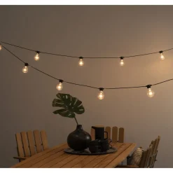 Outlet Juhlavalosarja , IP44, 10 x LED, musta/amber, himmennin Jouluvalot Ja Koristevalot